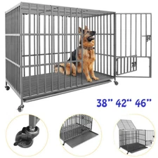 Lockable Dog Crate Cage Pet Playpen Exercise Training for Large Extra Large Dogs
