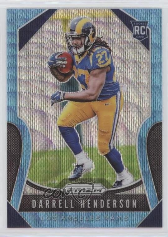 2019 Panini Prizm Rookies Blue Wave Prizm /199 Darrell Henderson #330 Rookie RC