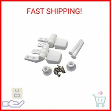 LASCO 14-1039 White Plastic Toilet Seat Hinge with Bolts and Nuts, Top Tightenin