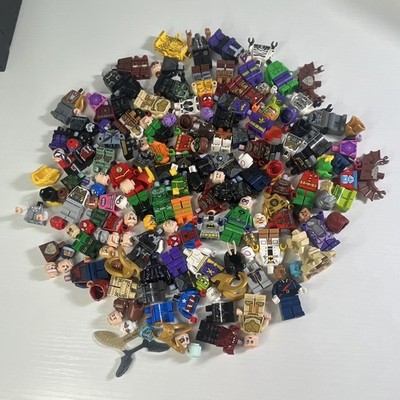 LEGO Minifigure Super hero’s Parts lot Marvel and DC heads, legs, torsos, helmet
