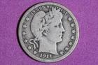 Estate Find 1911 Barber Quarter Dollar #K59693