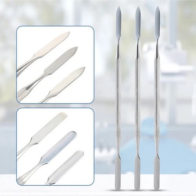 Dental Cement Mixing Spatula Double Ended Lab Stainless Steel Scraper Instrument