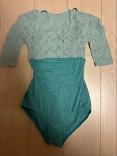 Chacott Ballet Leotard 5/8 Sleeve Adult S with Chest Pocket, Stretching