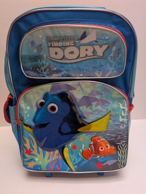 Finding Dory Rolling Backpack With Handle *Carry-On Luggage *Sleepover *BNWT