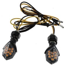 2x motorcycle LED mini indicators clear lens M8x1.25 E-approved
