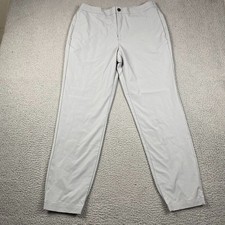 Banana Republic Chino Pants Men's 36x30 Gray Athletic Performance 100 Polyester