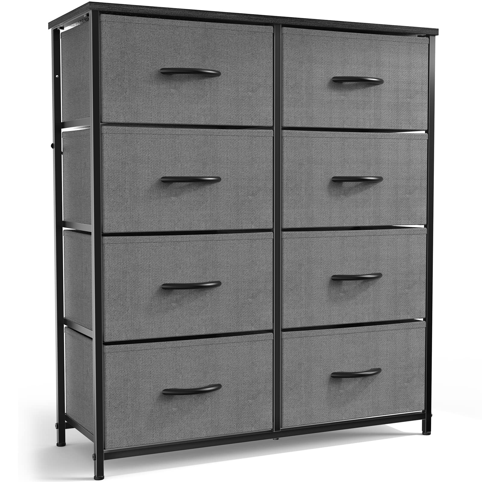 Stylish Wood Top Dresser with Drawers for Bedroom Storage and Organization Cabinet Table Furniture-image