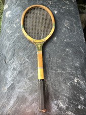Vintage Wright And Ditson Columbia Wooden Tennis Racket Fibre Sealed Throat