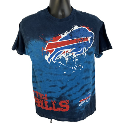 Mens NFL Team Apparel Buffalo Bills Tie Dye Splash T-Shirt Size Large Blue Red