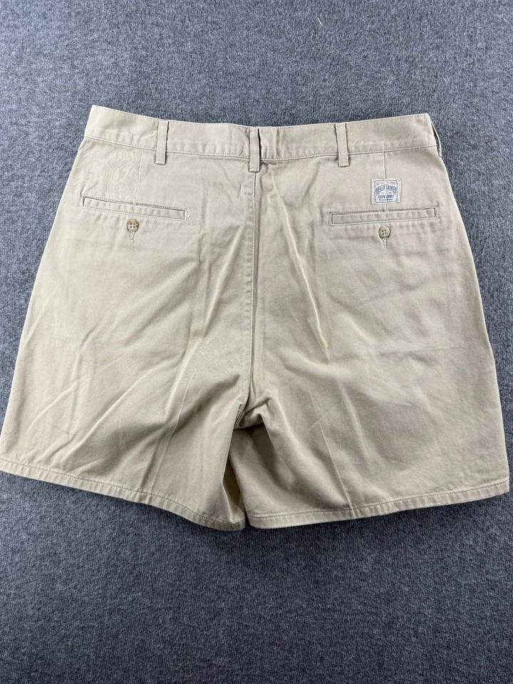 Vintage Polo Ralph Lauren Polo Chino Shorts Mens 33 Khaki Pleated 6” Made In USA - Image 2 of 4
