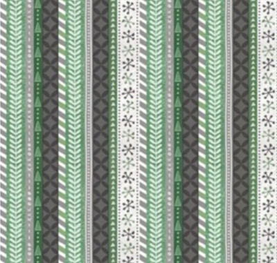 Wilmington Prints Baumwolle Frosted Holiday Weihnachten Streifen 1m