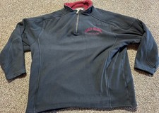 Harley Davidson Mens Sweatshirt Pullover Size XL Black Quater Zip Distressed