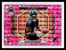 2023 Panini Mosaic NFL Debut Pink Camo Holo Mosaic Prizm #ND-9 Bijan Robinson