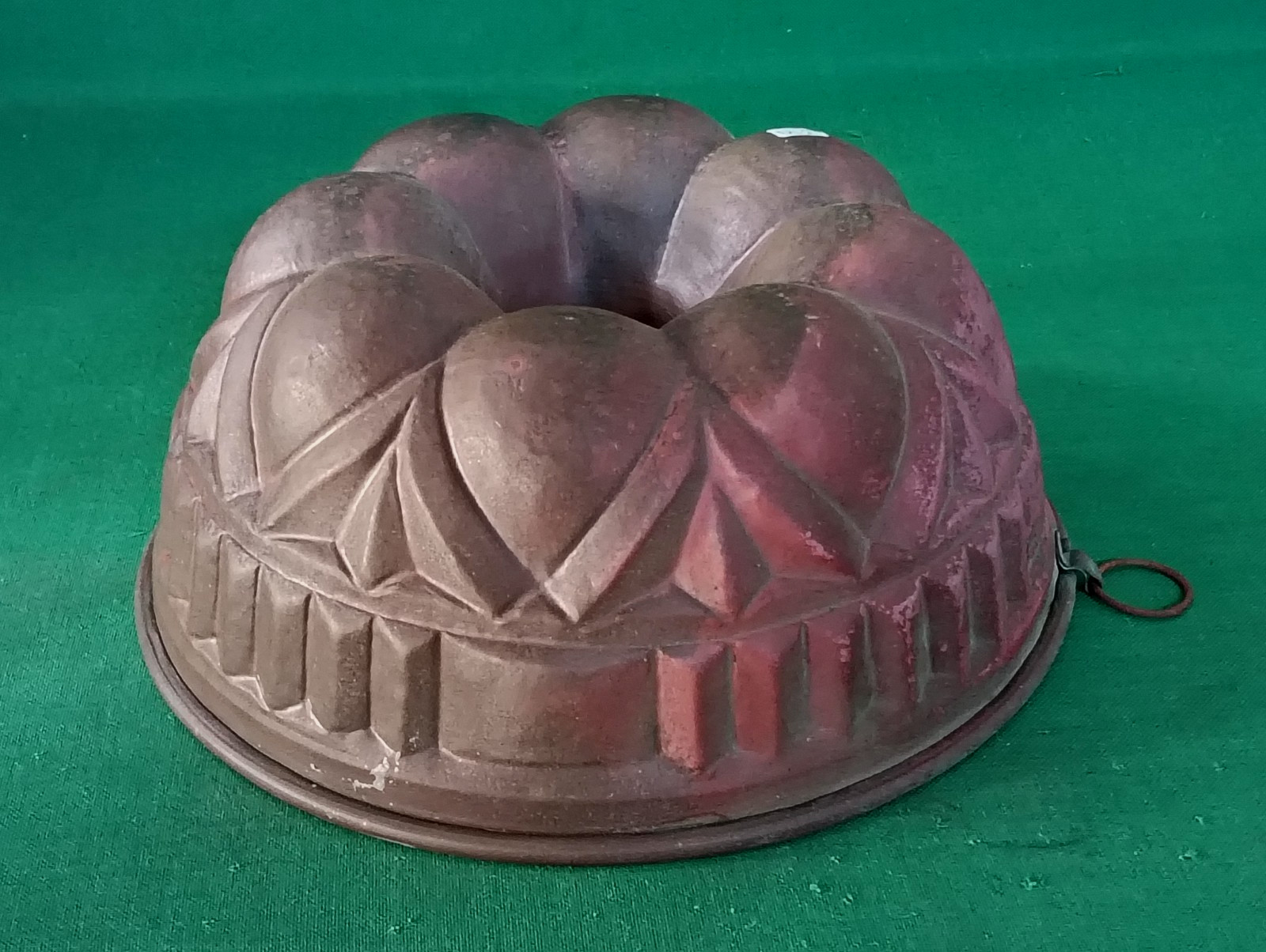 ANTIQUE OLD LARGE COPPER SHAPE PUDDING PUDDING BOWL CAKE MOLD. DA19