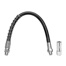 Grease Gun Hose Kit 11.8" 10000 PSI w Grease Gun Coupler 1/8 NPT Threads Black