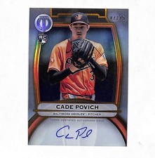 2025 Topps Tribute Cade Povich 47/75 Orange Auto Autograph Rookie Card Orioles
