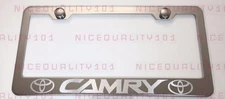 Camry W/Logo Stainless Steel Finished License Plate Frame Holder Rust Free