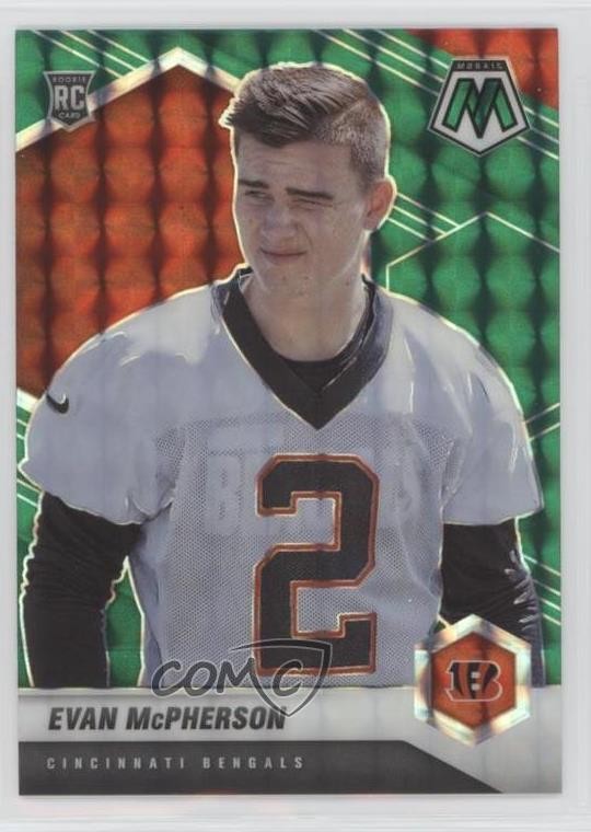 2021 Panini Mosaic Rookies Green Mosaic Prizm Evan McPherson #361 Rookie RC 9x7