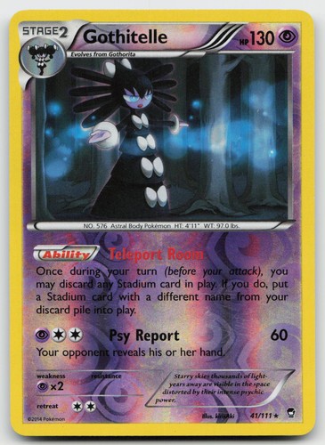 Gothitelle 41/111 -LP- Reverse Holofoil Pokemon EN XY - Furious Fists