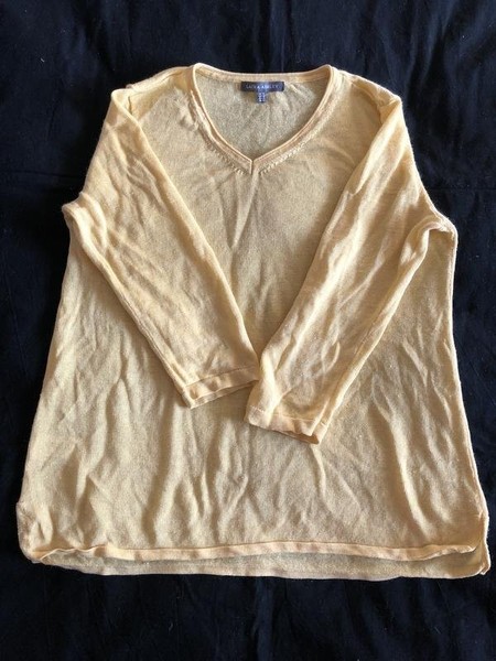 Women Laura Ashley Sweater Yellow 40 / L / 48