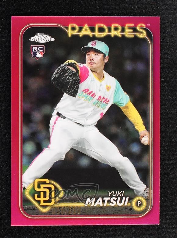 2024 Topps Chrome Update Magenta Refractor 56/399 Yuki Matsui #USC187 0v9w