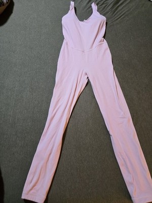Lululemon Align Bodysuit Women's Size 2 Baby Pink Athleisure Workout Athletic