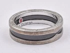 Modern Sterling Silver Designer BULGARI Save the children C5K8FT ring band s10.5