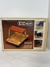 EZ Seat Rolling Mechanic Cart Creeper Seat Tool Tray Garage Workshop Wooden RARE