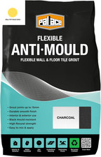 Anti-Mould Tile Grout Charcoal 3KG - Water-Resistant Grout for Bathroom & Kitch