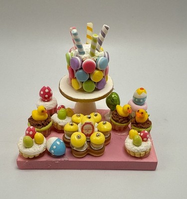 Dollhouse Miniature 1:12 Easter Treat Display Miniature Food Easter Decor