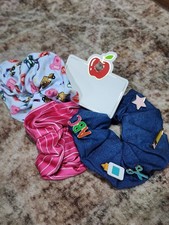 School Themed Hair Clip Bows 3pk