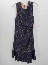 Pre-Owned Eliza J Navy Size 8 Lace Short Sleeveless Dress