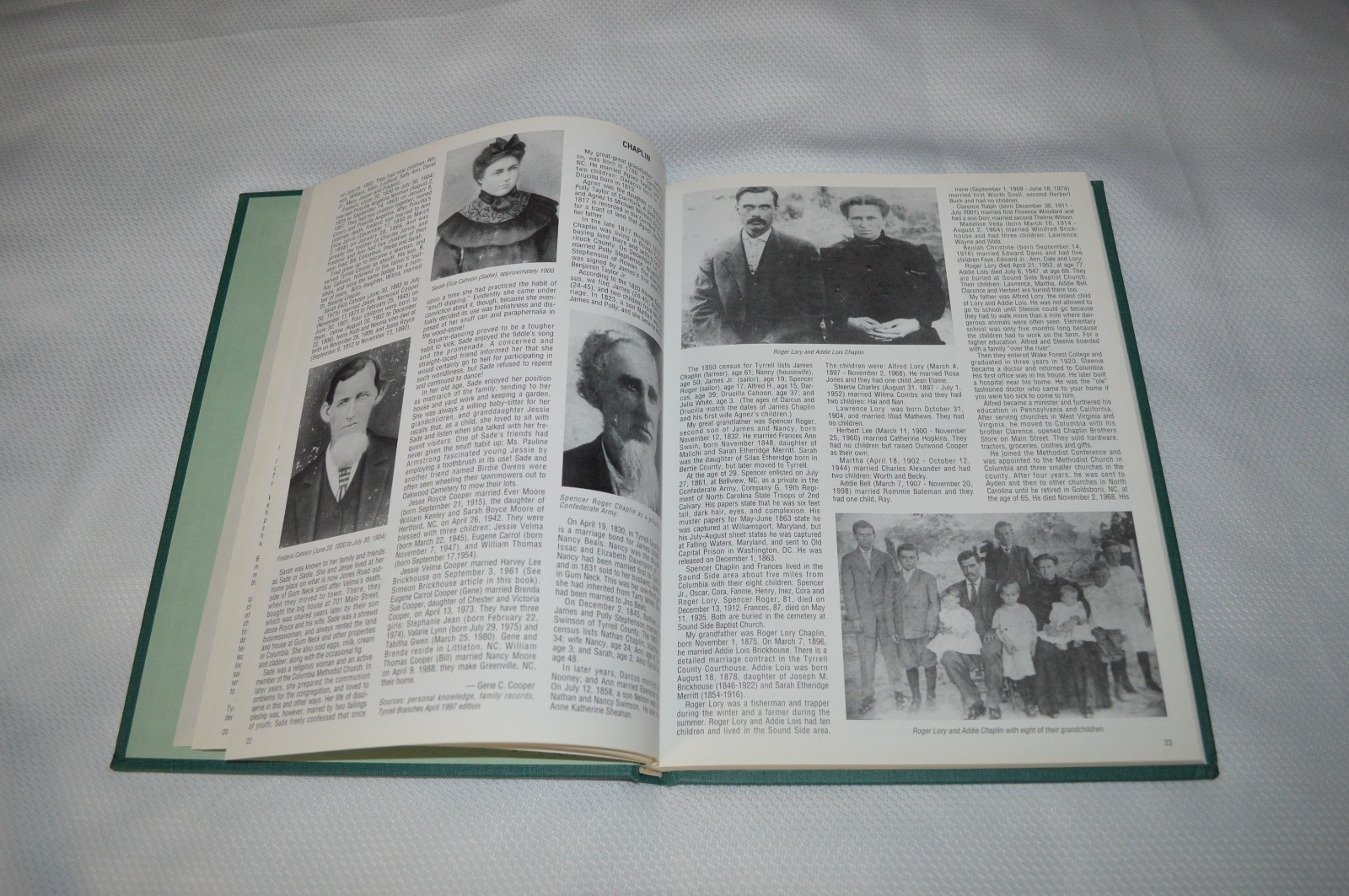 THE HERITAGE OF TYRRELL COUNTY ~ NORTH CAROLINA ~ VOLUME I ~ 1995 ~ SIGNED ED.