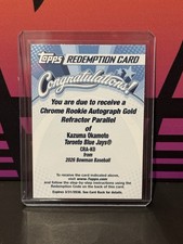 Topps 2026 Bowman Kazuma Okamoto True Gold /50 Chrome Rookie Auto Redemption