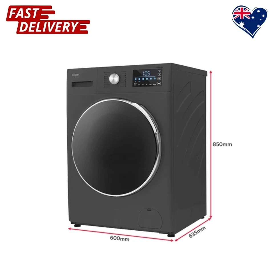 Kogan 9kg/6kg Washer Dryer Combo (Black) Space-Saving 2-in-1 Laundry Unit AU - image 3 of 4