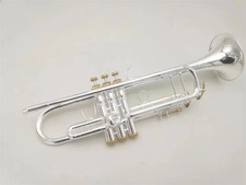 trumpet Stradivarius 180s-37 Anniversary Silvering Trumpet Brass with case