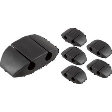Cordinate Cable Management Dots, Dual Slot, Black, 6pk