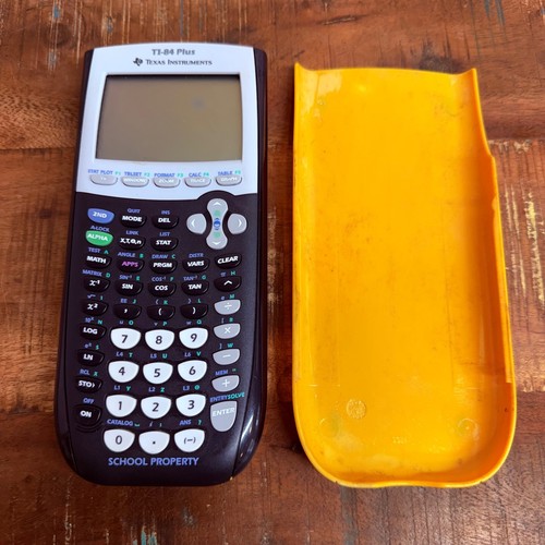 Texas Instruments TI-84 Plus Graphing Calculator Yellow Case Tested Working