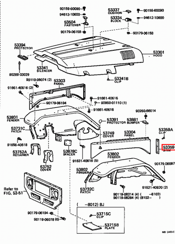 Genuine Toyota LandCruiser HJ47 Side Fender Cushion Seal Rubber Shim x2 - Picture 7 of 9
