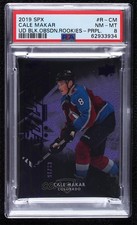 2019-20 SPx UD Black Obsidian Rookies Purple 91/99 Cale Makar #R-CM PSA 8 3za