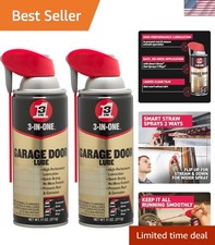 Dual-Spray Garage Door Lubricant, 11 OZ Twin Pack - Protect from Rust & Friction