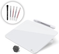 TOWON Small Glass Dry Erase Board with Stand 8x6" White NEW SEALED