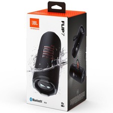 JBL Flip 7 Black Portable Bluetooth Speaker Waterproof Wireless Outdoor Bass