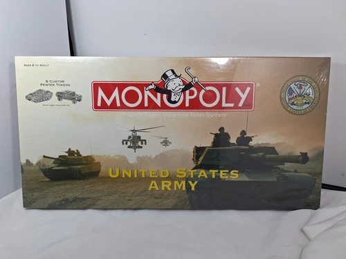 Vintage Monopoly United States Army Edition 2002 Hasbro Board Game Sealed