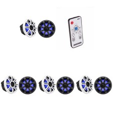 Kicker 51MSC84 - MSC 8-Inch Premium Marine 4-Ohm LED Coaxial System, 4 Pair...