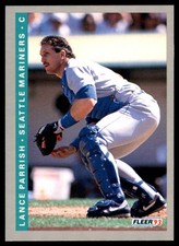 Lance Parrish 1993 Fleer #679 Mariners MLB READ FREE SHIPPING AutographDen