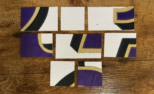 Lot of Ray Lewis Ravens Game Used Worn Patches Swatches NFL NO COA CARDS