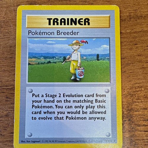 Pokémon TCG Pokemon Breeder 76/102 Base Set Shadowless Regular English 1999