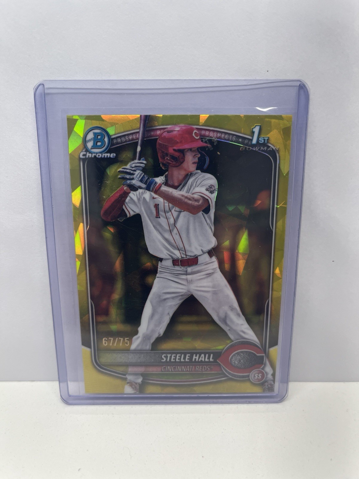 2025 Bowman Chrome Draft Sapphire Edition - Steele Hall #BDC-20 Yellow /75 (RC)
