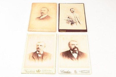 Late 1800s Cabinet Card Albumen Photo 4¼x6½ - Lot of 4 - Victorian Gentleman V21